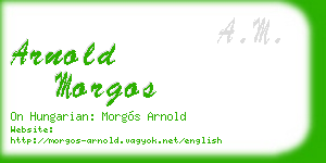 arnold morgos business card